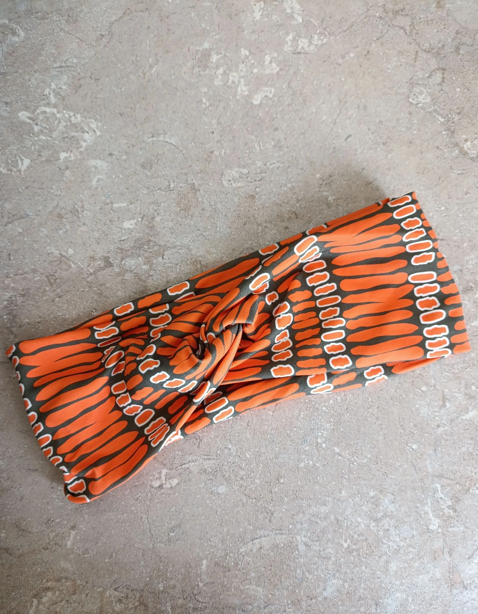 Bandeau cheveux femme - motifs graphiques orange  – photo 2